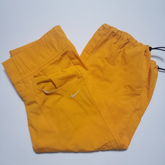 Nike Orange Parachute Drawstring Crop Pants Xs - Picture 6 of 8